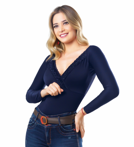 Body fajas sin costuras Exteriores Azul Oscuro 2526