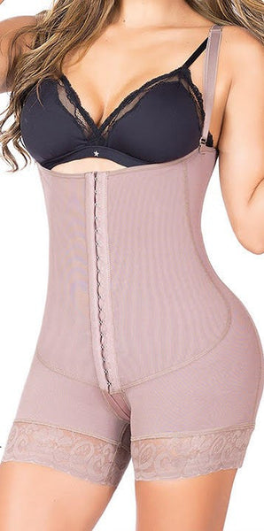 MID THIGH POWERNET BODY SHAPER SUIT (3 HOOK) #405